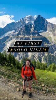 A STORY ABOUT MY FIRST SOLO HIKE 🏔👇🏻

Back in 2017, I planned to backpack the Tour du Mont Blanc with a friend. At the time, it was by FAR the longest, steepest, hardest hike I’d ever even thought about doing… And then a few weeks before we were set to leave, she pulled out.

I was honestly terrified. This was already a huge undertaking, and now to be doing it alone? No one to share the stove weight with or the 2-man tent, no one to help read the map… I seriously questioned whether I’d be able to do it. But the stubborn part of me told the scared part to stfu, and I set out alone, fiercely determined to prove myself.

I am so grateful that my friend didn’t go (she actually met me in a few towns along the way to cheer me on). I admire her for knowing her own limits, but I also appreciate her for giving me the push to do this alone— unbeknownst to both of us, this hike would be one of the defining moments of my young life.

6 years later & I hike solo almost exclusively. Alone on a trail is where I feel most confident, most self-assured, most empowered, most FREE. 

Maybe your first solo hike won’t be a 180km backpacking trip. Maybe it will be a 5km dayhike in your local area where your roommate picks you up at the end. Whatever it is, know that it’s totally normal to feel nervous. But trust yourself, trust your preparation, and push beyond the fear of what could go wrong— you’ll never know what you’re capable of until you leave your comfort zone 💪🏻