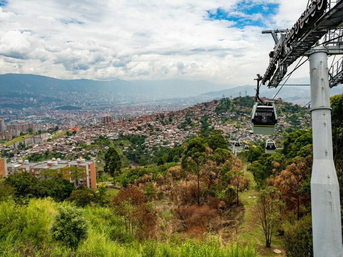 View from Medellín Metrocable cable car